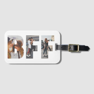 Etiqueta Para Maletas Personalizado BFF Collage de fotos Mejor Amistad A