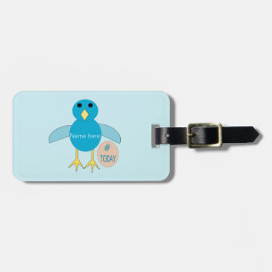 Etiqueta Para Maletas Personalizado Blue Birthday Boy Chick Lumaletas Et
