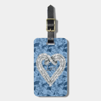 Etiqueta Para Maletas Personalizado Blue Love Diamond Heart Lumaletas Ta