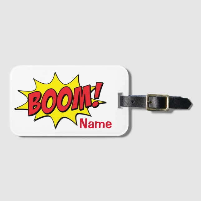 Etiqueta Para Maletas Personalizado Boom Thunder_Cove (Anverso horizontal)