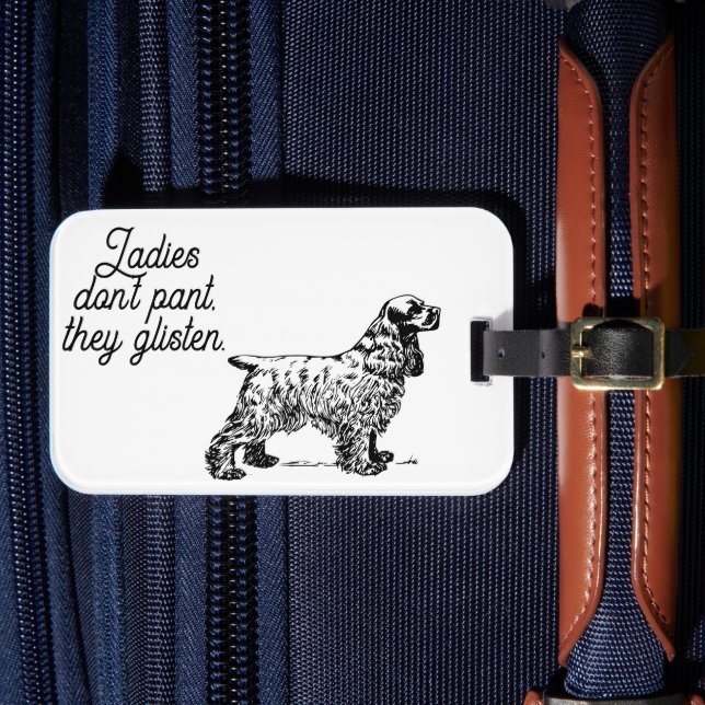 Etiqueta Para Maletas Personalizado Cocker Spaniel con Chiste Mascota gr (Anverso In Situ 4)
