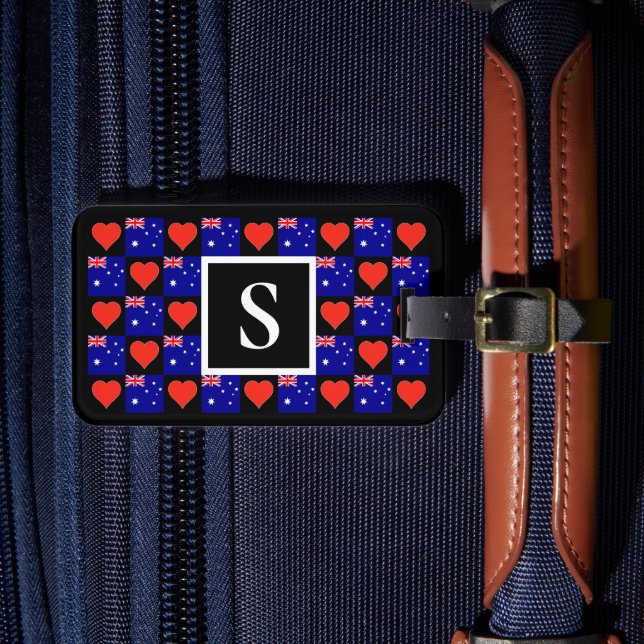 Etiqueta Para Maletas Personalizado de bandera de Australia personalizad (Anverso In situ 4)