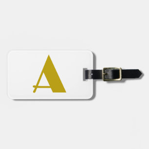Etiqueta Para Maletas Personalizado de color dorado Monograma Letra inic