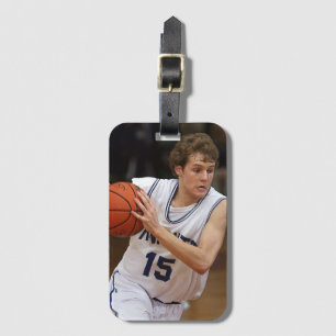 Etiqueta Para Maletas Personalizado de Fotos Baloncestistas