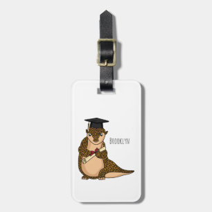 Etiqueta Para Maletas Personalizado de graduación de pangolin lindo