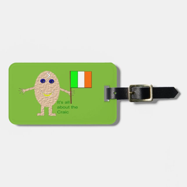 Etiqueta Para Maletas Personalizado de Huevo de Irlanda Patriótico (Frente Horizontal)