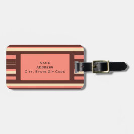 Etiqueta Para Maletas Personalizado de la bolsa de viaje coral rosado a 