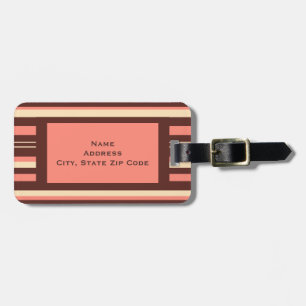 Etiqueta Para Maletas Personalizado de la bolsa de viaje coral rosado a