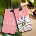 Etiqueta Para Maletas Personalizado de margarita amarilla y amarilla<br><div class="desc">Una obra de arte zen y caprichosa,  hipster. Puede añadir un nombre,  un monograma u otro texto personalizado. Si necesita mover el dibujo,  haga clic en el botón personalizar para realizar cambios.</div>