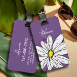 Etiqueta Para Maletas Personalizado de margarita y marrón amarilla<br><div class="desc">Una obra de arte zen y caprichosa,  hipster. Puede añadir un nombre,  un monograma u otro texto personalizado. Si necesita mover el dibujo,  haga clic en el botón personalizar para realizar cambios.</div>