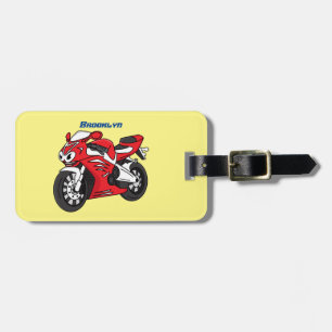 Etiqueta Para Maletas Personalizado de motocicleta roja