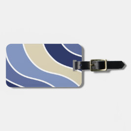 Etiqueta Para Maletas Personalizado de ondas azul retro