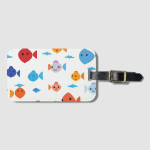 Etiqueta Para Maletas personalizado de peces divertidos