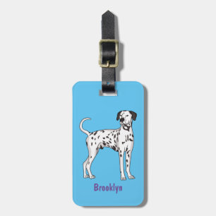 Etiqueta Para Maletas Personalizado de perro dalmatiano