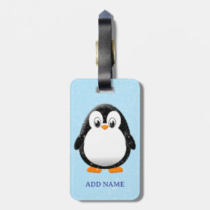 Etiqueta Para Maletas Personalizado de Personalizado de pingüino lindo