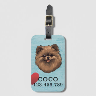 Etiqueta Para Maletas Personalizado de Pomerania |