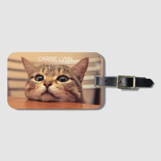 Etiqueta Para Maletas Personalizado de un gato kitano (Anverso horizontal)