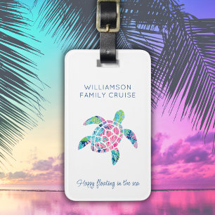 Etiqueta Para Maletas Personalizado de vacaciones de crucero familiar co