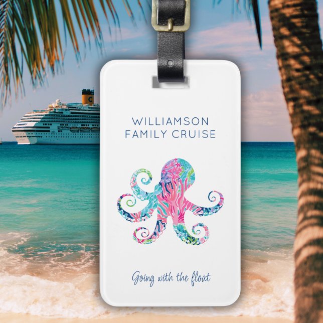 Etiqueta Para Maletas Personalizado de vacaciones de crucero familiar pu (The quote can be changed to a different saying, name, or a date. )