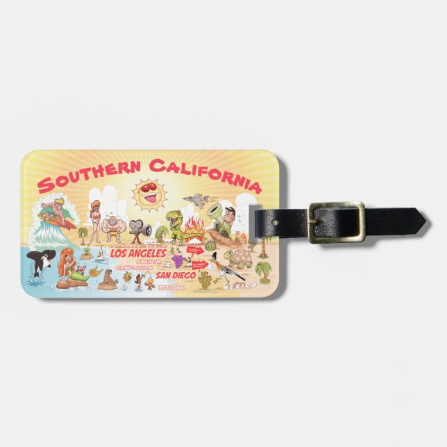 Etiqueta Para Maletas Personalizado del sur de California (Frente Horizontal)