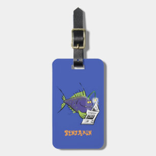 Etiqueta Para Maletas Personalizado divertida de pescados y mariscos