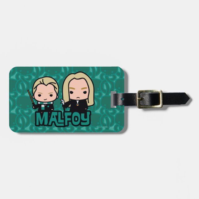 Etiqueta Para Maletas Personalizado Draco y Lucius Malfoy (Frente Horizontal)