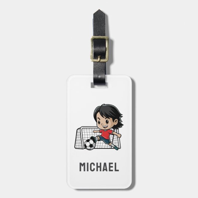 Etiqueta Para Maletas Personalizado el futbol moderno de moda (Frente Vertical)