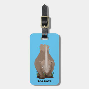 Etiqueta Para Maletas Personalizado elasmotherium rinoceronte