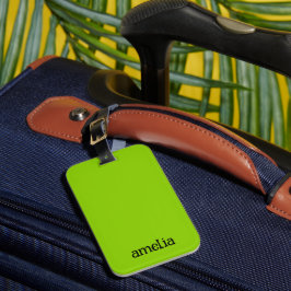 Etiqueta Para Maletas Personalizado en verde brillante de moda