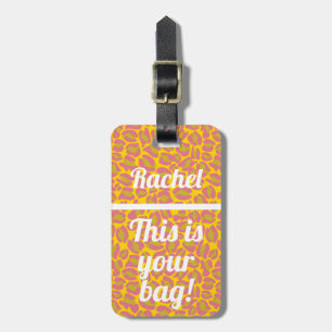 Etiqueta Para Maletas Personalizado Esta es tu bolsa Divertido Leopardo