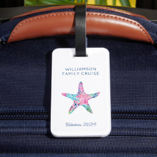 Etiqueta Para Maletas Personalizado Familia Cruise Vacation Cute Preppy