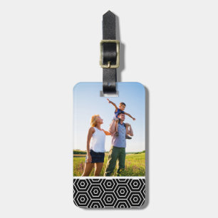 Etiqueta Para Maletas Personalizado Foto Hexagons textura patrón geométr