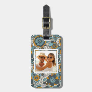 Etiqueta Para Maletas Personalizado Foto Vintage estampado floral