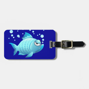 Etiqueta Para Maletas Personalizado Grumpy Fish