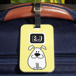 Etiqueta Para Maletas Personalizado Iniciales Tema Perro