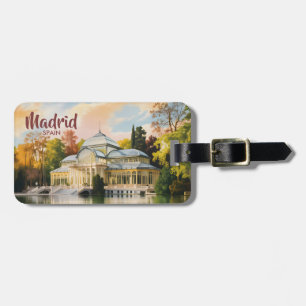 Etiqueta Para Maletas Personalizado Madrid España Palacio de Cristal Acu