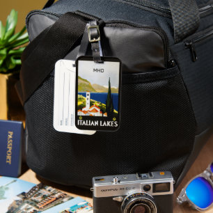 Etiqueta Para Maletas Personalizado Monograma lagos italianos