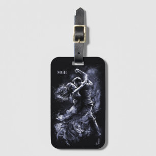 Etiqueta Para Maletas Personalizado Monograma Pareja de baile