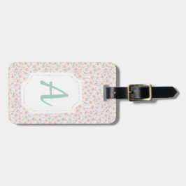 Etiqueta Para Maletas Personalizado Monogrammed Floral