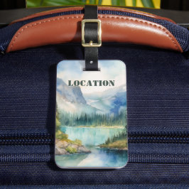 Etiqueta Para Maletas Personalizado Montaña Rústica