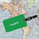 Etiqueta Para Maletas Personalizado Negocio verde agudo acrílico<br><div class="desc">Viaja con estilo con esta etiqueta limpia de acrílico de personalizable. personalizar con su propia información de contacto y nombre</div>