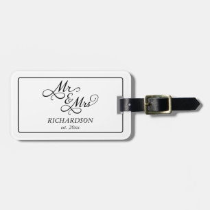 Etiqueta Para Maletas Personalizado Pareja Sr. y Sra.