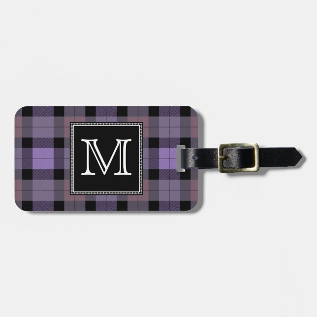 Etiqueta Para Maletas Personalizado plaid (Frente Horizontal)