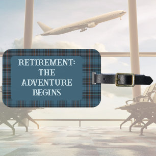 Etiqueta Para Maletas Personalizado Plaids Retirement Travel Gifts for D