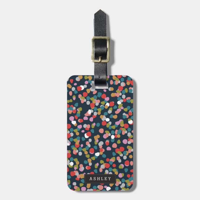 Etiqueta Para Maletas Personalizado | Puntos Ashley (Frente Vertical)
