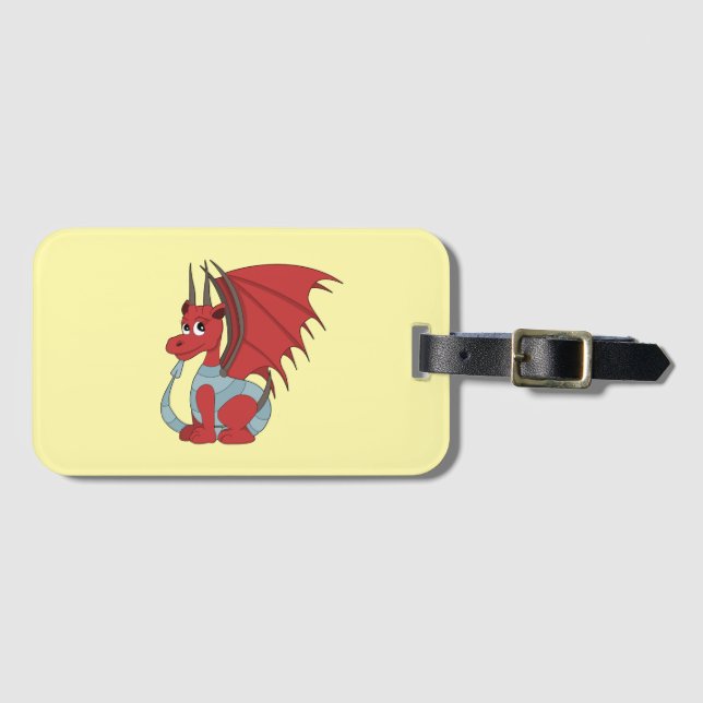 Etiqueta Para Maletas Personalizado Red Dragon (Anverso horizontal)