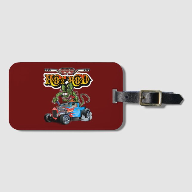 Etiqueta Para Maletas Personalizado retro (Anverso horizontal)