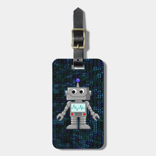 Etiqueta Para Maletas personalizado robot (Frente Vertical)