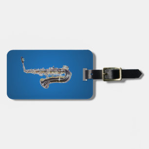Etiqueta Para Maletas Personalizado saxofón
