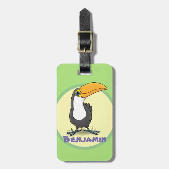 Etiqueta Para Maletas Personalizado sonriente feliz y feliz (Frente Vertical)